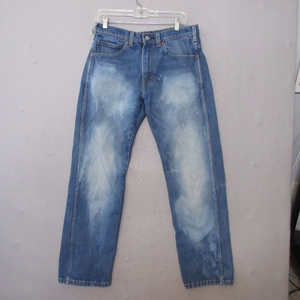 Levis Strong Jeans Men 32 32 Fade Straight Leg Grunge Skater Bleached‎ Red Tab